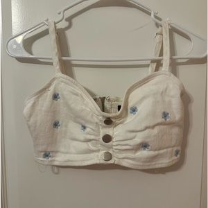 embroidered denim crop top!